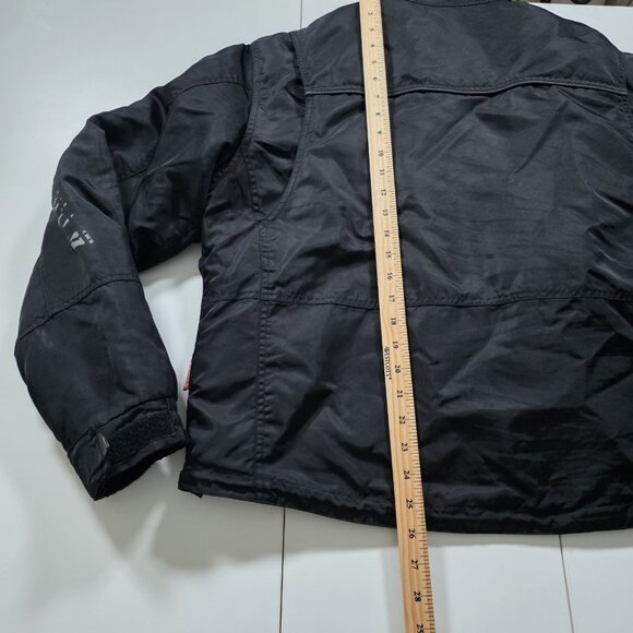 Vtg Harley Davidson Racing Jacket Mens L Black Quilted Detach Lining Pockets Zip - Picture 6 of 16